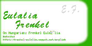 eulalia frenkel business card